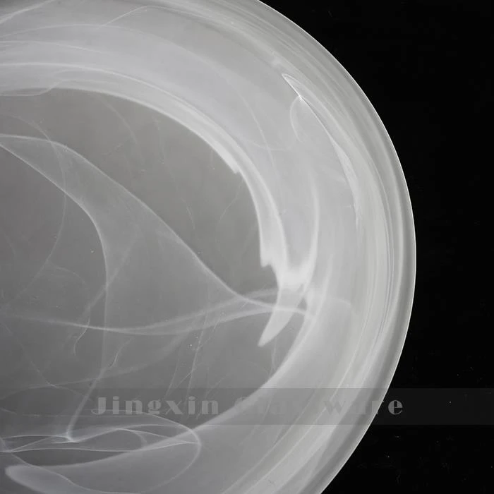 White Alabaster Swirl Glass Lampshades