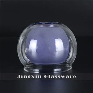 Double Lapisan Borosilicate Kaca Pendant Lampu Shade