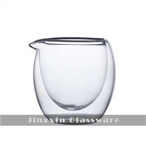 Cawan Teh Kaca Dua Lapisan Dengan Muncung